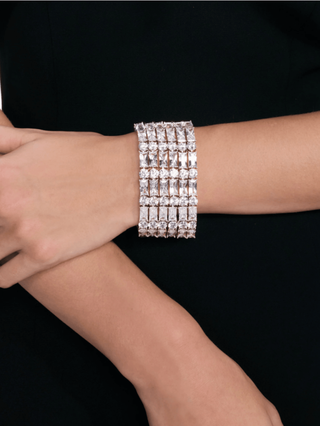 Silver Crystal Bracelet by Self Portrait - Rental Hong Kong