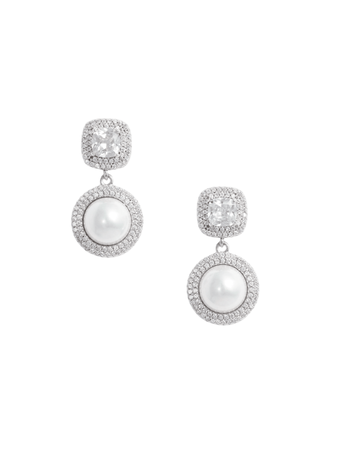 Silver Pearl Drop Earrings by Self Portrait - Rental Hong Kong