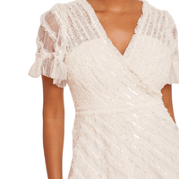 Spiral Sequin V - Neck Ankle Gown by Needle & Thread - Rental Hong Kong