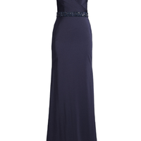 Strapless Bead - Embellished Gown Blue by Basix - Rental Hong Kong