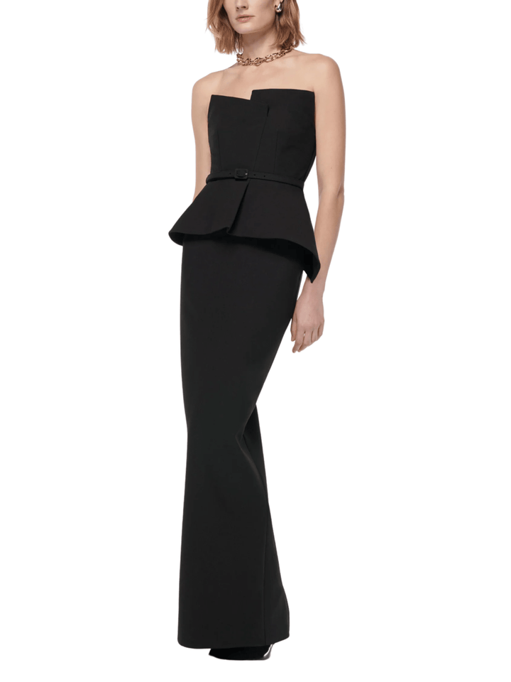 evening dress rental hk Plus Size White Semi Formal Tuxedo Dress– Hello Curve