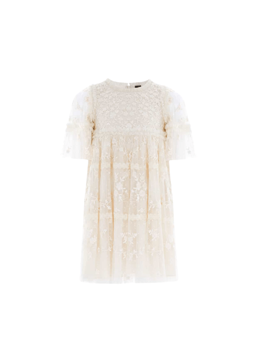 Sweetheart Lace Kids Dress Champagne by Needle & Thread - Rental Hong Kong