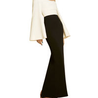 The Eliana Maxi Dress in Cream and Black by Solace London - Rental Hong Kong