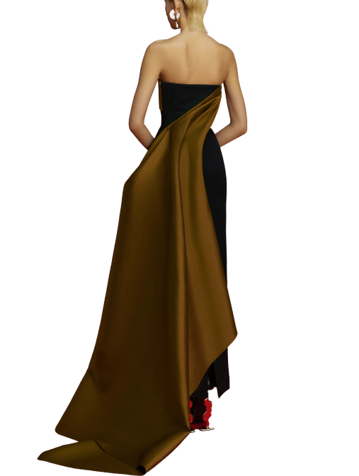 The Kinsley Maxi Dress Gold/Black by Solace London - Rental Hong Kong