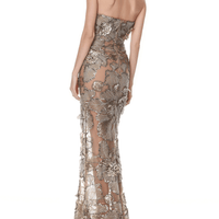 Tiffany Sequin Floral Farah Strapless Maxi Dress by Bronx and Banco - Rental Hong Kong