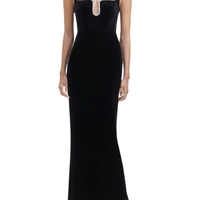 Velvet Maxi Dress Black by Self Portrait - Rental Hong Kong