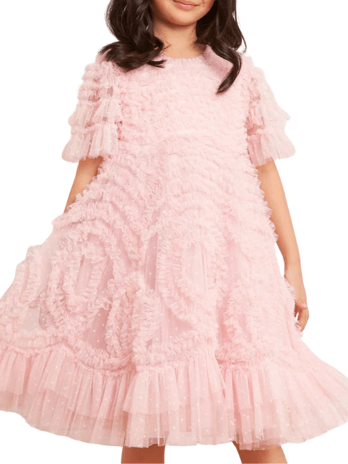 Verity Ruffle Kids Dress Pink by Needle & Thread - Rental Hong Kong