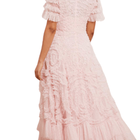 Verity Ruffle V - Neck Gown by Needle & Thread - Rental Hong Kong