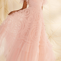 Verity Ruffle V - Neck Gown by Needle & Thread - Rental Hong Kong