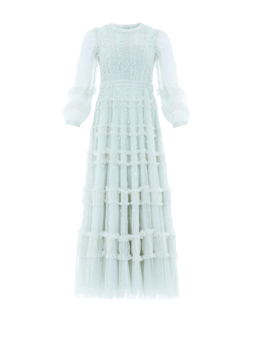 Violet Shimmer Ankle Gown by Needle & Thread - Rental Hong Kong