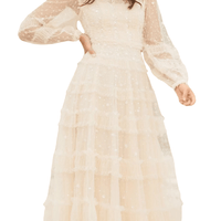 Violet Shimmer Ankle Gown by Needle & Thread - Rental Hong Kong