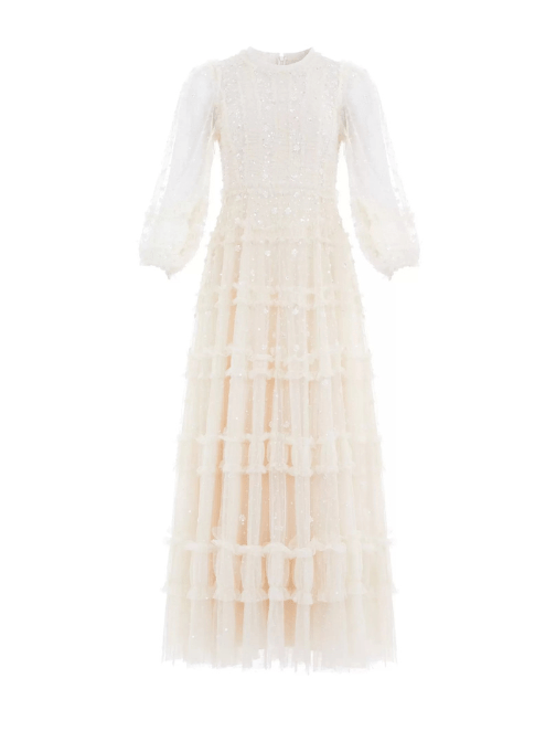 Violet Shimmer Ankle Gown by Needle & Thread - Rental Hong Kong