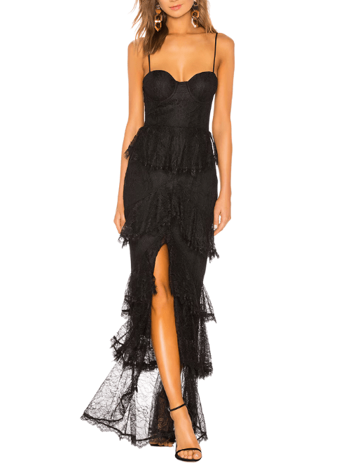 Zelda Fitz Gown Black by MAJORELLE - Rental Hong Kong