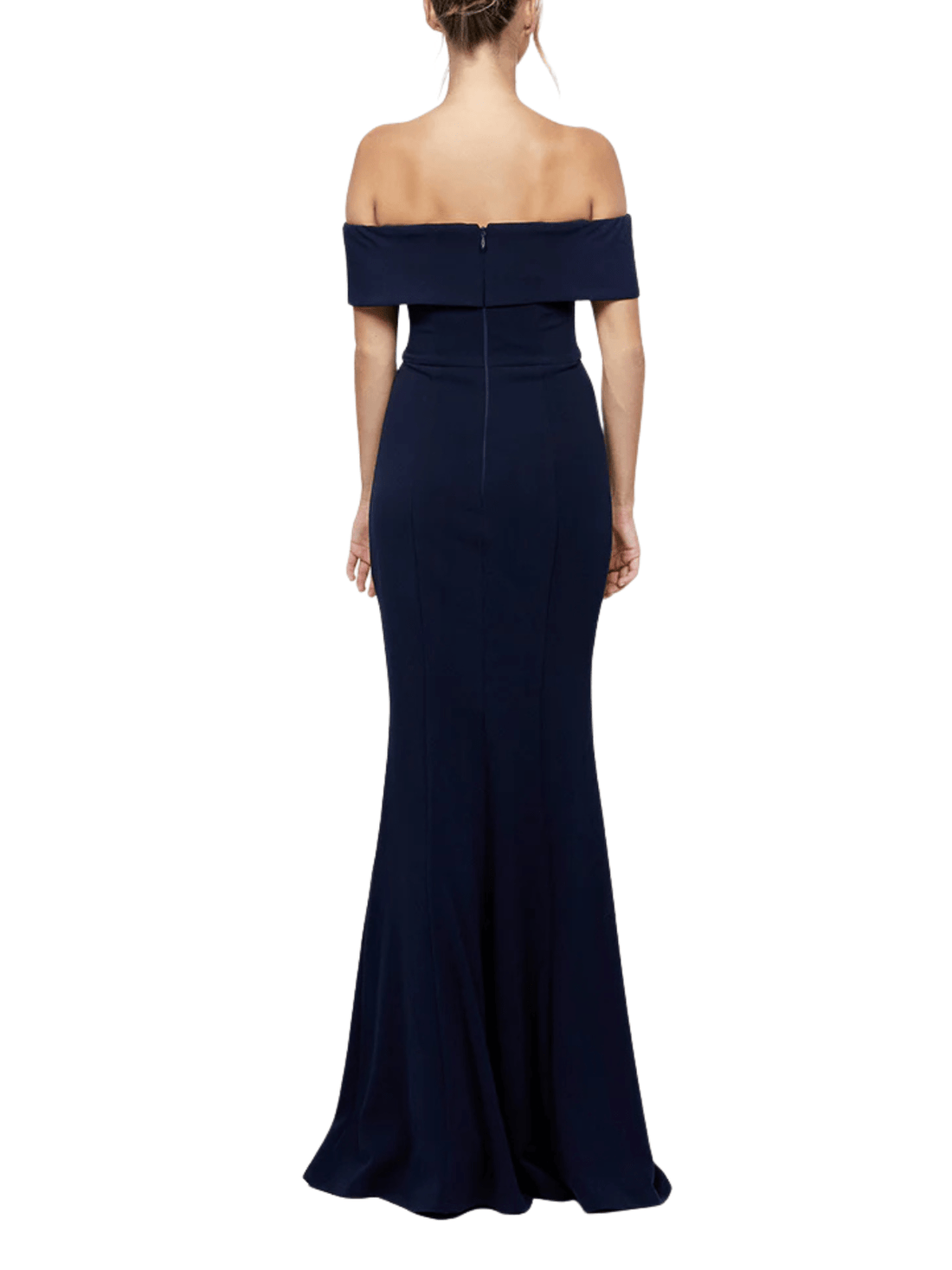 Zola Off Shoulder Gown Blue by Bariano - Rental Hong Kong