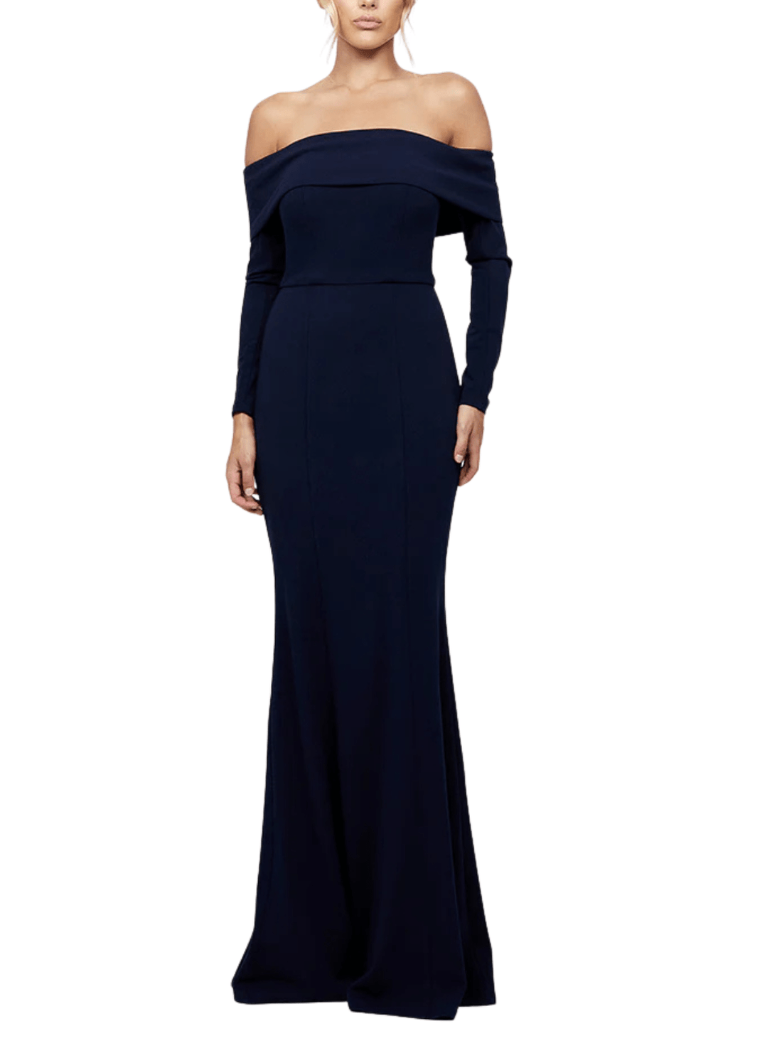 Zola Off Shoulder Gown Blue by Bariano - Rental Hong Kong