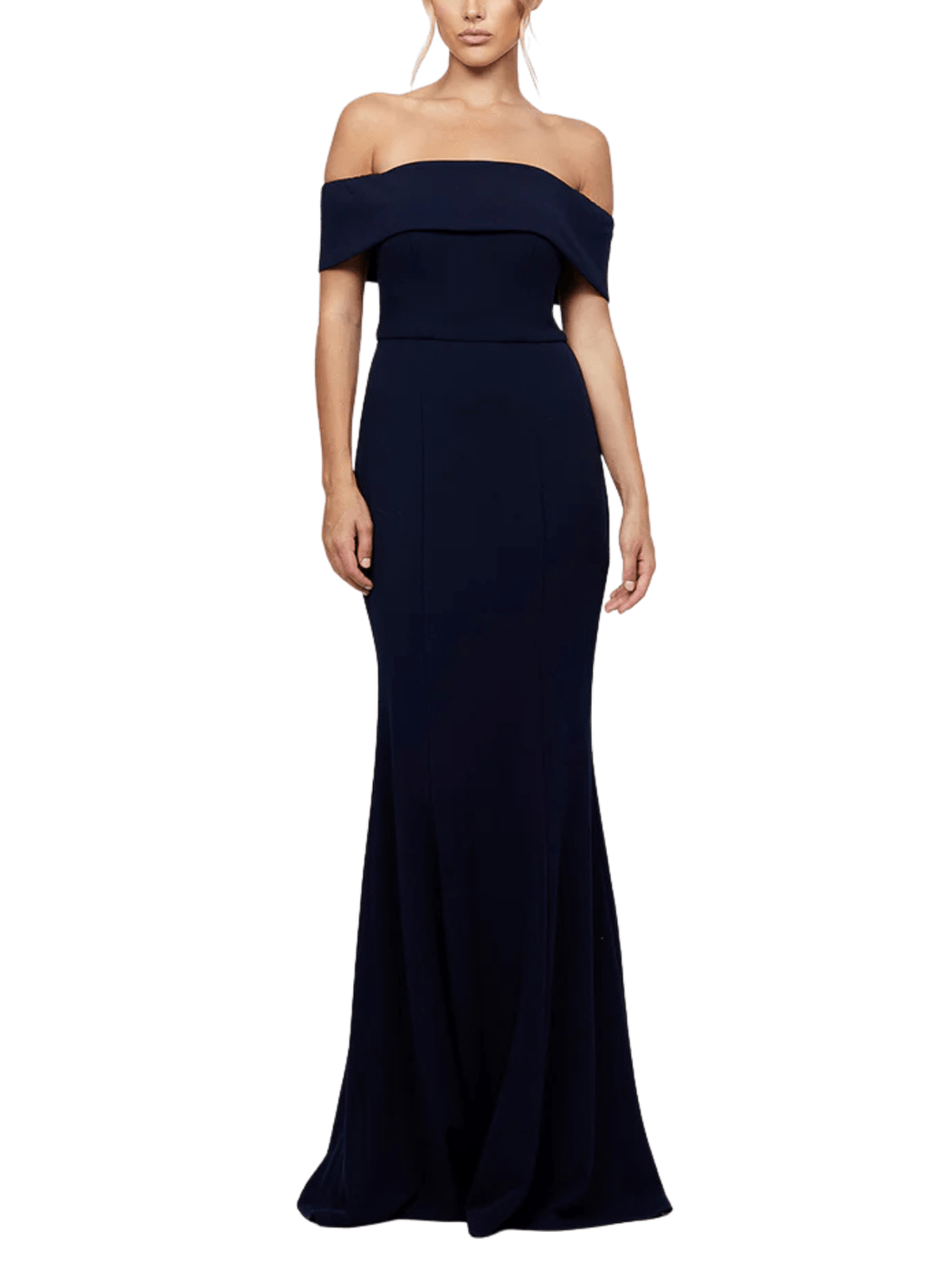 Zola Off Shoulder Gown Blue by Bariano - Rental Hong Kong