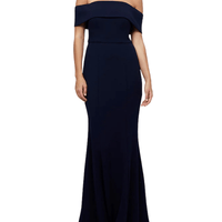 Zola Off Shoulder Gown Blue by Bariano - Rental Hong Kong